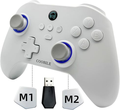 COOBILE Wireless Gaming Controller, Bluetooth Gamepad with Hall Joystick, hall trigger, Macro Back Key, no blind zones, support six-axis somatosensory,for iOS, Android, PC, Switch, Steam (Black) in Kuwait