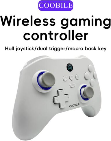 COOBILE Wireless Gaming Controller, Bluetooth Gamepad with Hall Joystick, hall trigger, Macro Back Key, no blind zones, support six-axis somatosensory,for iOS, Android, PC, Switch, Steam (Black) in Kuwait