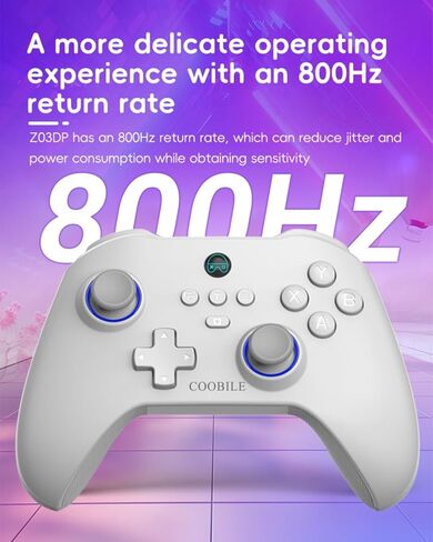 COOBILE Wireless Gaming Controller, Bluetooth Gamepad with Hall Joystick, hall trigger, Macro Back Key, no blind zones, support six-axis somatosensory,for iOS, Android, PC, Switch, Steam (Black) in Kuwait