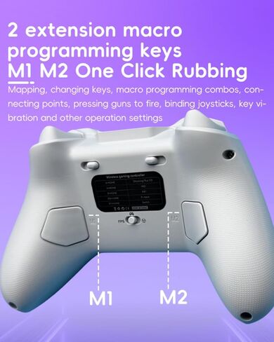 COOBILE Wireless Gaming Controller, Bluetooth Gamepad with Hall Joystick, hall trigger, Macro Back Key, no blind zones, support six-axis somatosensory,for iOS, Android, PC, Switch, Steam (Black) in Kuwait