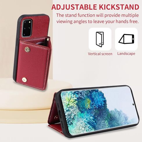 Phone Case for Samsung Galaxy S20 Plus S20+ 5G Wallet Cover with Crossbody Shoulder Strap and Leather Credit Card Holder Pocket Slim Stand S20+5G S20plus 20S + S2O S 20 20+ G5 Girls Blue in Saudi Arabia