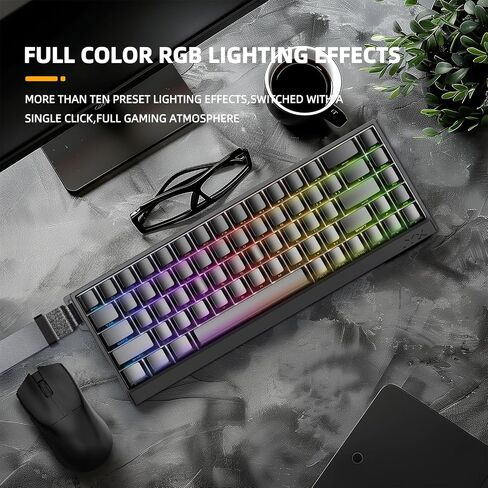 IROK MU68PRO Rapid Trigger Magnetic Switch Keyboard, Aluminum CNC Frame Mechanical Keyboard, 65% TKL Hot Swapped RGB Programmable Wired Gaming Keyboard for Win/Mac Gamer-White in Saudi Arabia