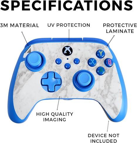 Gaming Skin Compatible with PowerA Xbox Series X|S Enhanced Wired Controller - Starry Night - Premium 3M Vinyl Protective Wrap Decal Cover - Easy to Apply | Crafted in The USA by MightySkins in Saudi Arabia