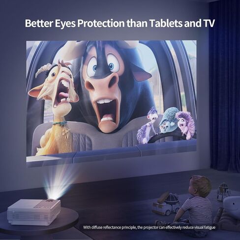 Mini Projector ,5G Wifi Bluetooth Projector,Staratlas 12000L Native 1920*1080 P Video Projector, Outdoor Projector , Home Theater Compatible with HDMI/USB 1080P , for Home Theater (Bundle White-Blue) in Saudi Arabia
