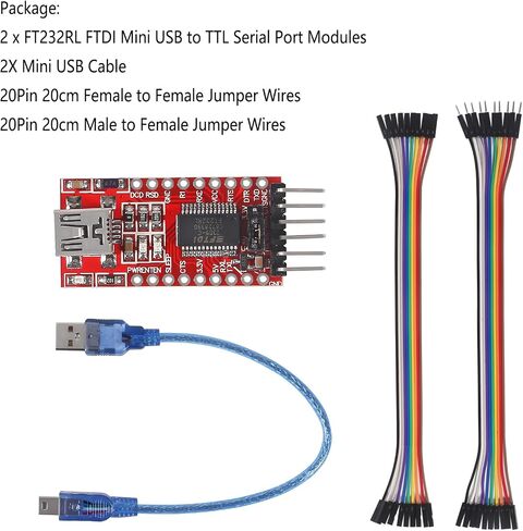 Mini USB to TTL Serial Converter Adapter and Mini USB Cable in Saudi Arabia