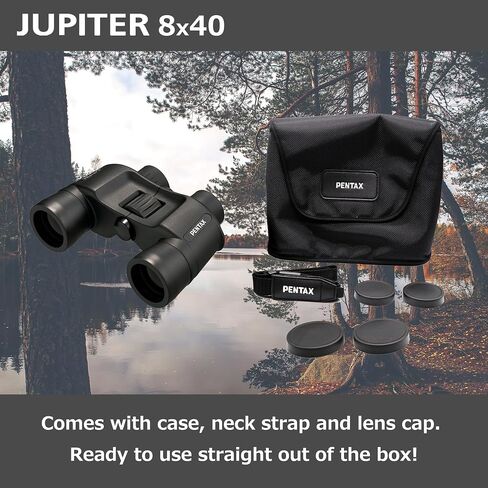 Pentax Jupiter 8x40 Easy Viewing Large Aperture porro Prism Binocular, Black in Kuwait