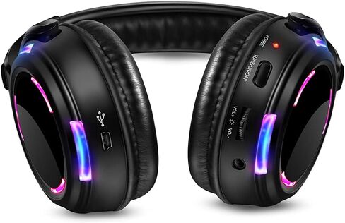 Professional Silent Disco LED Wireless Headphones and RF LED Silent Disco Earphones for iPod MP3 DJ Music Pary Club (2 led Headphone + 1 Transmitter) in Saudi Arabia