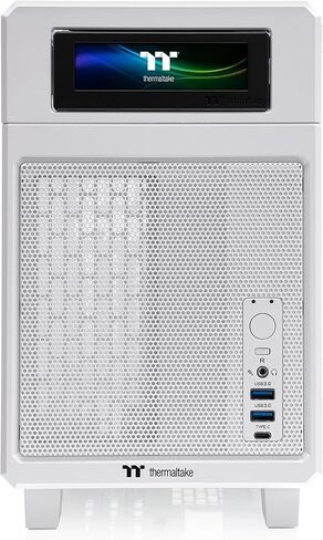 Thermaltake Core V1 Snow Edition SPCC Mini ITX Cube Computer Chassis CA-1B8-00S6WN-01, White in Kuwait