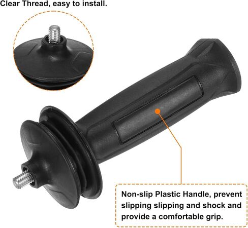 HARFINGTON 2pcs Angle Grinder Side Handle 10mm Thread Plastic Non-Slip Angle Grinder Handle Replacement Auxiliary Side Handle Tool, Orange in Saudi Arabia