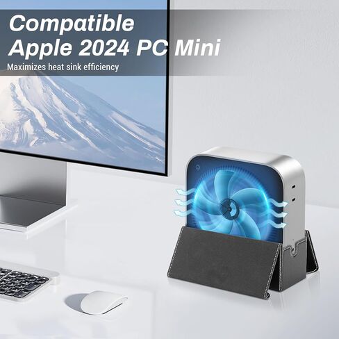 Magnetic for Mini PC Case Compatible with Apple 2024 Mac Mini Desktop Computer- Enhanced Heat Dissipation Drop-Proof & Multi-Functional Protection in Saudi Arabia
