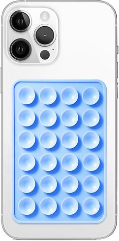Silicone Suction Phone Case Mount, Non Slip Sticky Phone Grip for Cellphone, Silicon Adhesive Suction Cup Phone Mount, Strong Grip Holder for Selfies and Videos (Light Pink) in Saudi Arabia