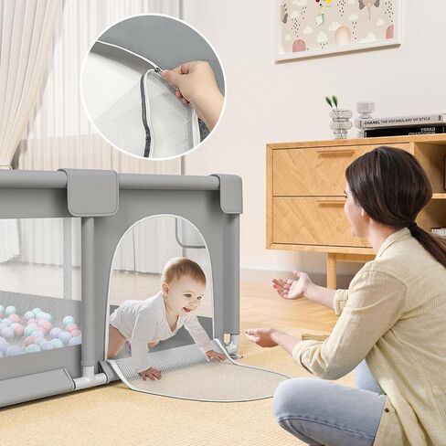Foldable Baby Playpen - Indoor & Outdoor Playpen for Babies and Toddlers - Pop up Baby Beach Tent with Canopy & Travel Bag, Portable Baby Play Yard in Saudi Arabia