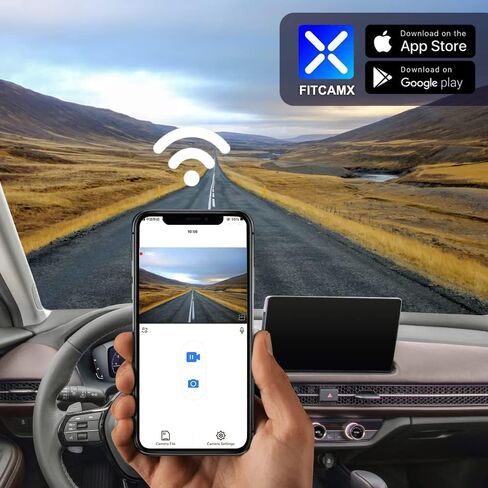 Fitcamx 4K Dash Cam Suitable for Honda HR-V 2023 2024 2025 Sport LX EX-L (Gen3), OEM Factory Look, UHD 2160P Video, Built-in WiFi & APP, Loop Recording, G-Sensor, Easy to Install, 64GB Card in Saudi Arabia