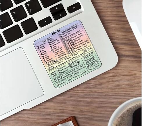 Windows Keyboard Shortcut Stickers with Purple Blue as Keyboard Guide, Excel and Word Function Shortcut, PC Office Cheat Sheet for Window, Mac, Vinyl, 1PC (Window PurplePink) in Kuwait