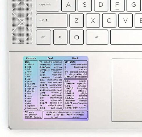 Windows Keyboard Shortcut Stickers with Purple Blue as Keyboard Guide, Excel and Word Function Shortcut, PC Office Cheat Sheet for Window, Mac, Vinyl, 1PC (Window PurplePink) in Kuwait