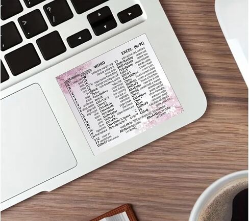 Windows Keyboard Shortcut Stickers with Purple Blue as Keyboard Guide, Excel and Word Function Shortcut, PC Office Cheat Sheet for Window, Mac, Vinyl, 1PC (Window PurplePink) in Kuwait