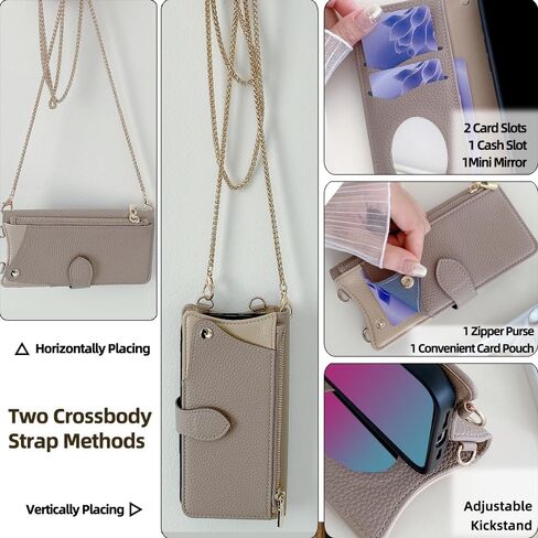 Asuwish Phone Case for Google Pixel 6A 5G 2022 Wallet Cover with Tempered Glass Screen Protector and Mirror PU Leather Flip Cover Credit Card Holder Slot Stand Crossbody Strap Cell Pixel6A A6 Pink in Saudi Arabia