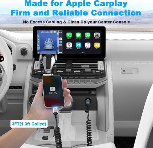 Coiled Lightning Cable,2 Pack,3FT iPhone Cord for Car Apple CarPlay Cable [MFi Certified] iPhone Charger Cable,Retractable Short USB to Lightning Cable for iPhone 14/13/12/11,iPad,AirPods - Purple in Saudi Arabia