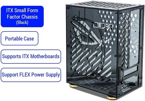 Pc Case, High Compatibility Excellent Heat Dissipation Computer Case Gaming Pc Case with Transparent Acrylic Side Panel for and Scratch (Black) in Saudi Arabia