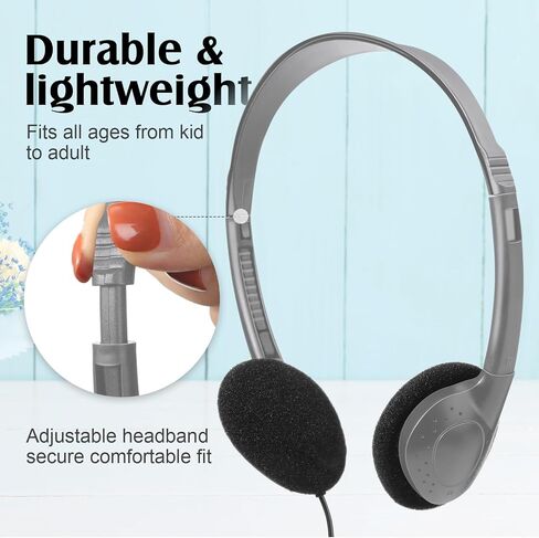 Flutesan 20 Pack Headphones Bulk for Classroom School Students Libraries Wired On Ear Headphones Over The Head Earphones for Class Children Teen Boys Girls Adults (Purple) in Saudi Arabia