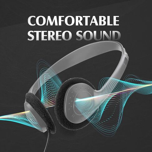 Flutesan 20 Pack Headphones Bulk for Classroom School Students Libraries Wired On Ear Headphones Over The Head Earphones for Class Children Teen Boys Girls Adults (Purple) in Saudi Arabia