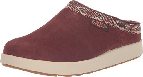 KEEN Women's Elle Suede Comfortable Durable Indoor Outdoor Mule Slippers, Dark Forest/Birch, 9.5 in Saudi Arabia