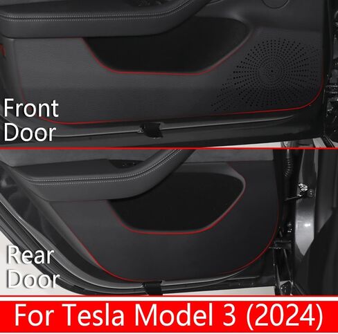 Car Door Protector for Tesla Model Y Accessories 2020 2021 2022 2023 2024 Mat Dirty Anti Kick pad Collision Stickers Interior in Saudi Arabia
