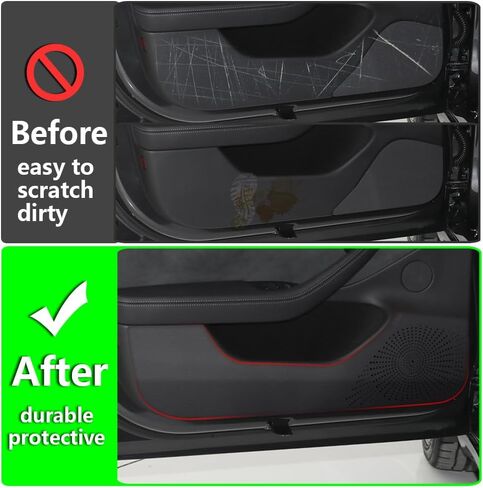 Car Door Protector for Tesla Model Y Accessories 2020 2021 2022 2023 2024 Mat Dirty Anti Kick pad Collision Stickers Interior in Saudi Arabia