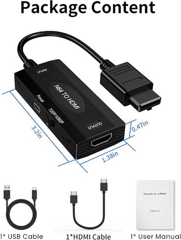 محول PS2 إلى HDMI كابل HDMI محول PS2 إلى HDMI يدعم نسبة العرض إلى الارتفاع للشاشة 4:3/16:9 بدقة 720/ 1080P in Kuwait