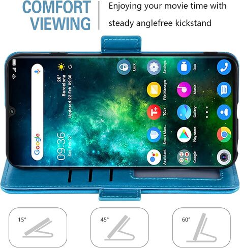 Asuwish Compatible with TCL 10 Pro Wallet Case and Tempered Glass Screen Protector Flip Wrist Strap Credit Card Holder Stand Cell Phone Cover for TCL 10 Plus TCL10Pro TLC 10Pro T799B Women Rose Gold in Saudi Arabia
