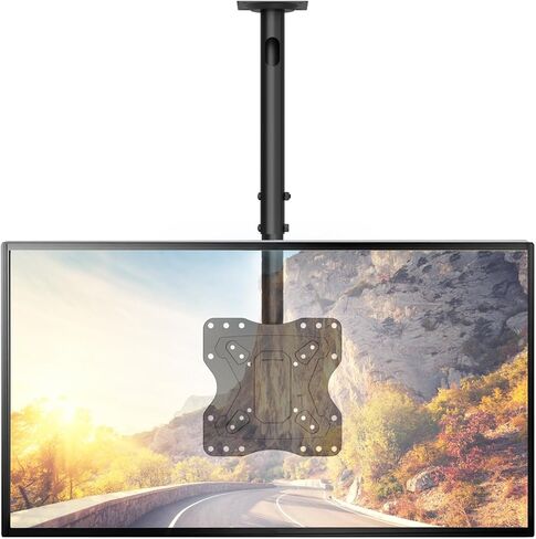 WALI Ceiling TV Mount Adjustable Bracket Fits Most LED, LCD, OLED and Plasma Flat Screen Display 23 to 65 Inch, up to 110 Lbs, Mounting Holes 400x400mm (CM2365), Black in Saudi Arabia