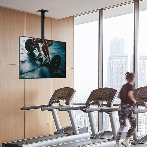 WALI Ceiling TV Mount Adjustable Bracket Fits Most LED, LCD, OLED and Plasma Flat Screen Display 23 to 65 Inch, up to 110 Lbs, Mounting Holes 400x400mm (CM2365), Black in Saudi Arabia