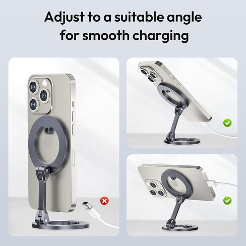 iTramax Dual Magnetic Ring Phone Stand for iPhone 16 ، حامل هاتف الألمنيوم ، حامل سيارة محمولة للهاتف المغناطيسي لـ iPhone 15 14 13 Pro Max Plus ، Mag/Safe Case ، Desk ، Office ، Gym ، Rings Rings in Kuwait
