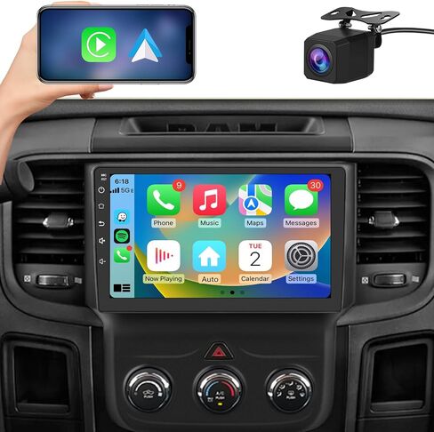 4GB+64GB Car Radio Stereo for Dodge Ram 2013-2019 1500 2500 3500 Built in Carplay/Android Auto 9 inch Head Unit with DSP BT GPS FM WiFi Free Camera Manual AC in Saudi Arabia