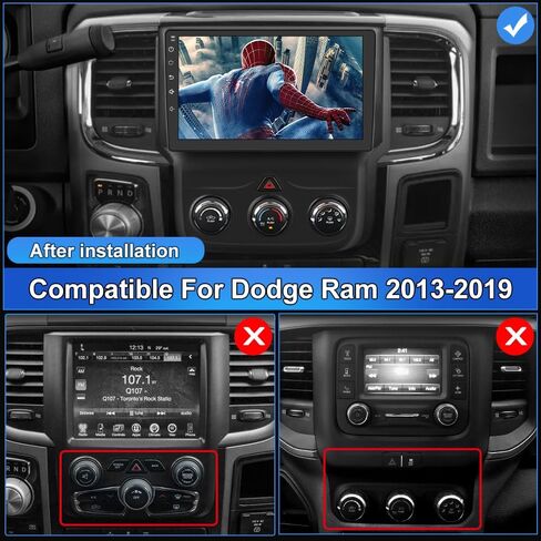 4GB+64GB Car Radio Stereo for Dodge Ram 2013-2019 1500 2500 3500 Built in Carplay/Android Auto 9 inch Head Unit with DSP BT GPS FM WiFi Free Camera Manual AC in Saudi Arabia
