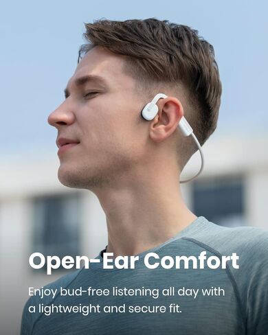 SHOKZ OPENMOVE - سماعات Bluetooth Sport Open Ored - سماعات الأذن اللاسلكية العظمية - عازلة على الجري والتدريبات ، مع حزمة الملصقات (رمادية) (متجددة) in Saudi Arabia
