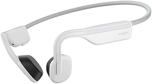SHOKZ OPENMOVE - سماعات Bluetooth Sport Open Ored - سماعات الأذن اللاسلكية العظمية - عازلة على الجري والتدريبات ، مع حزمة الملصقات (رمادية) (متجددة) in Saudi Arabia