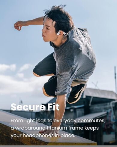 SHOKZ OPENMOVE - سماعات Bluetooth Sport Open Ored - سماعات الأذن اللاسلكية العظمية - عازلة على الجري والتدريبات ، مع حزمة الملصقات (رمادية) (متجددة) in Saudi Arabia