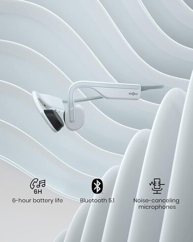 SHOKZ OPENMOVE - سماعات Bluetooth Sport Open Ored - سماعات الأذن اللاسلكية العظمية - عازلة على الجري والتدريبات ، مع حزمة الملصقات (رمادية) (متجددة) in Saudi Arabia