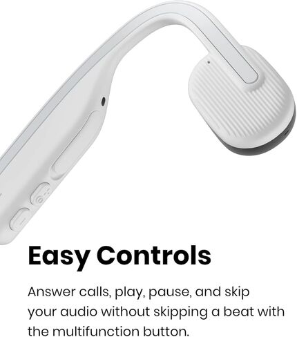 SHOKZ OPENMOVE - سماعات Bluetooth Sport Open Ored - سماعات الأذن اللاسلكية العظمية - عازلة على الجري والتدريبات ، مع حزمة الملصقات (رمادية) (متجددة) in Saudi Arabia