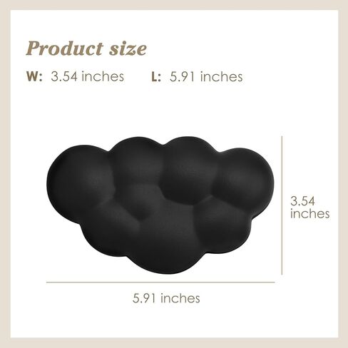 Cloud Wrist Rest Cushion for Mouse Ergonomic Soft PU Leather Memory Foam Wrist Pain Relief Mouse Wrist Support Pad with Anti-Skid Base for Office School Home Laptop & Computer Mouse (White) in Kuwait