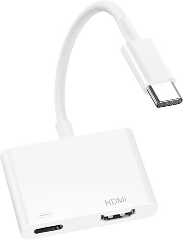 USB C to HDMI Adapter, [Apple MFi Certified] 1080P 4K@60Hz Video & Audio Sync Screen Converter Digital AV Adapter Compatible with iPhone 16/16Plus/16 Pro/16Pro Max/15/15Pro/Max to HDTV Projector in Saudi Arabia