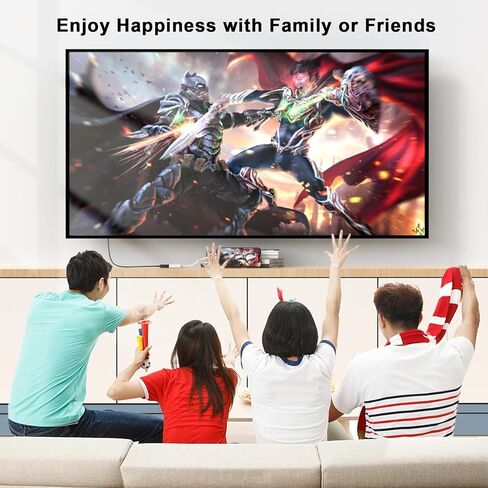 USB C to HDMI Adapter, [Apple MFi Certified] 1080P 4K@60Hz Video & Audio Sync Screen Converter Digital AV Adapter Compatible with iPhone 16/16Plus/16 Pro/16Pro Max/15/15Pro/Max to HDTV Projector in Saudi Arabia