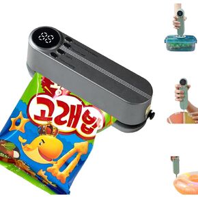 Bag Sealer, Portable Rechargeable Mini Bag Sealer Snack Bag Sealing Machine with Handheld Vacuum Sealer and Air Pump, Chip bag Sealer Heat Seal for Chips Snacks Cookies Bags Food Storage(Light Green)