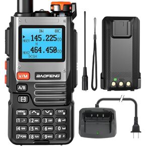 BAOFENG K61 Multi-Band Ham Radio Handheld (Upgrade of UV-5R), Long Range Two Way Radio, UHF/VHF/1.25M/NOAA/FM/AM Multi Band Receiver, with 2600mAh Battery USB-C Charging, 999CH
