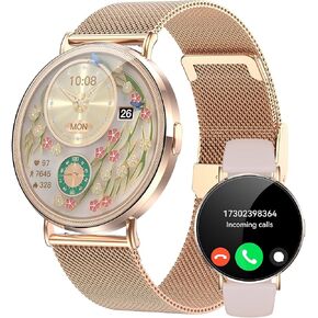 Smart Watches for Women(Make/Answer Call), 1.32" AMOLED Ultra-Clear Screen Fitness Tracker with 150+ Sports Modes/Heart Rate/SpO2/Sleep Monitor,Waterproof Smart Watch for iPhone/Samsung/Android