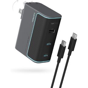 CUKTECH 10 100W USB C Wall Charger, 3-Port Multi-Device Fast Charging, Portable Laptop Charger Block for MacBook Pro/Air, iPad Pro, iPhone 16/15/Pro, Samsung Galaxy, Pixel, and More (Black)