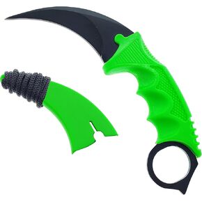 Falcon 7.5 "CSGO Blade الثابتة التكتيكية مع غمد ABS والحبل. لجمع ، الهدايا ، وقطع التخييم في الهواء الطلق ، فروع (أسود) in Kuwait