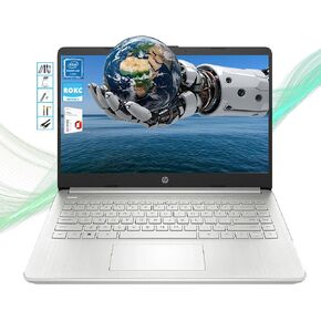 HP Laptop Computer, 14'' HD Display Laptops for Business & School, Intel Pentium N5030, 16GB RAM, 640GB(512GB SSD+128GB Portable External SSD), Windows 11 Pro, Wi-Fi, Webcam, Fast Charge, RK Bundle
