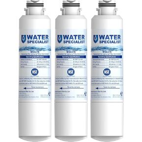 Waterspecialist DA29-00020B Replacement for Samsung Water Filter DA29-00020B, HAF-CIN/EXP, DA29-00020B-1, HDX FMS-2, RS25J500DSR, RF28HMEDBSR, RF263BEAESR, RF4287HARS, DA97-08006A-1, 3 Filters